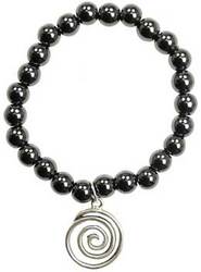 Hematite Gratitude Spiral silver - Click Image to Close