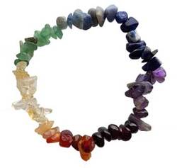 7 Chakra chip bracelet