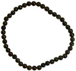 4mm Black Obsidian stretch bracelet - Click Image to Close