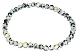 4mm Dalmation stretch bracelet - Click Image to Close