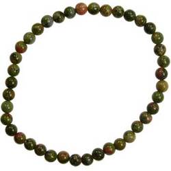 4mm Unakite stretch bracelet