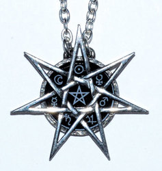 1 3/4" Elven Star pewter - Click Image to Close