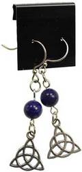 Lapis Triquetra earrings - Click Image to Close