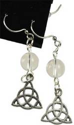 Quartz Triquetra earrings - Click Image to Close