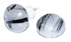 Tourmalated Quartz stud earrings