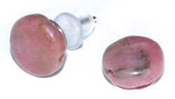 Rhodonite stud earrings