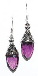 Teardrop amethyst earrings - Click Image to Close