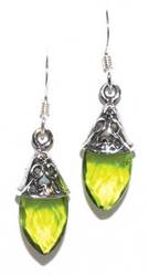 Teardrop peridot earrings