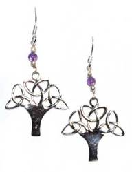 1.25" tree amethyst earrings