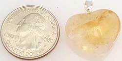 1" Citrine heart - Click Image to Close