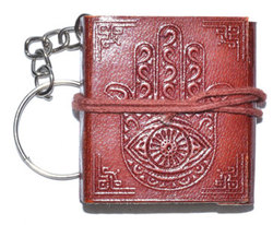 1 3/4" x 2" Hasma Hand journal key chain - Click Image to Close