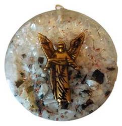 1 1/2" Gabriel Orgone Moonstone & Quartz - Click Image to Close