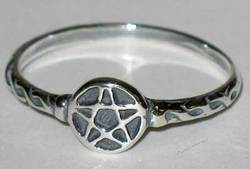 Pentagram ring size 5 sterling