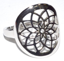 Dreamcatcher size 7 sterling ring - Click Image to Close