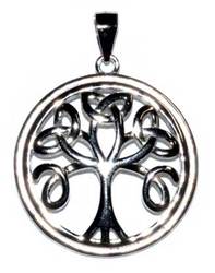 15/16" Celtic Tree of Life sterling pendant - Click Image to Close