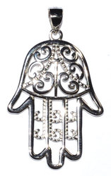 1 1/4" Fatima Hand sterling pendant