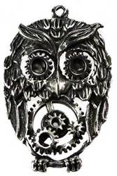 7/8" Owl sterling pendant