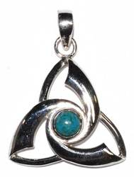 Triquetra chrysocolla pendant - Click Image to Close