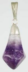 Amethyst tumbled pendant