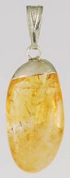 Citrine tumbled pendant