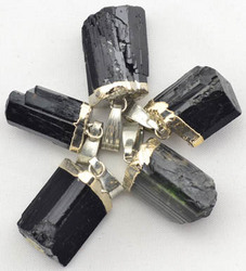 Black Tourmaline Untumbled pendant