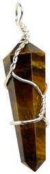 Wire Wrapped Tiger Eye Point - Click Image to Close