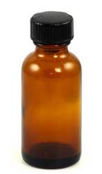 Amber Bottle with Cap 1 oz