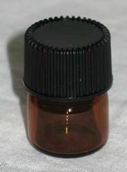 Amber Round Bottle 5/8 dram