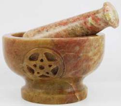 3 Pentagram mortar and pestle set