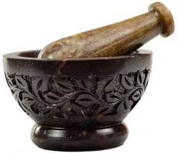 Flower mortar & pestle set - Click Image to Close