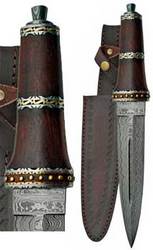 Dirk Wod Damascus athame 13 3/4"