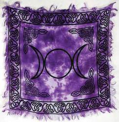 Triple Moon altar cloth 18" x 18" - Click Image to Close