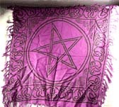 Pentagram altar cloth 18" x 18"