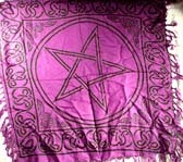 Pentagram altar cloth 36" x 36"