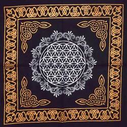 18"x18" Flower of Life altar cloth