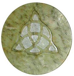 Soapstone Triquetra altar tile 3"