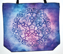 14" x 16" Pentagram jute tote bag - Click Image to Close