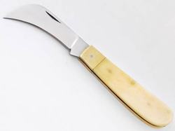 Folding Boline 7" white bone