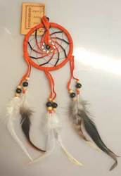 3" Orange dream catcher - Click Image to Close