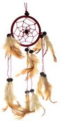 2 1/2" Brown dream catcher - Click Image to Close