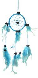 2 1/2" Turquoise dream catcher - Click Image to Close