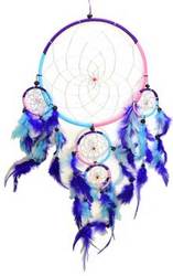 8 1/2" 5 Rings multi dream catcher - Click Image to Close