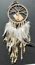 4 1/2" Tree of Life tan dream catcher - Click Image to Close