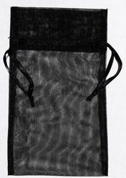 4" x 5" Black organza pouch