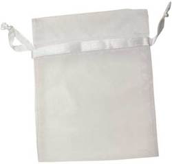 4" x 5" White organza pouch - Click Image to Close