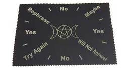 8"x12" Triple Moon Pentagram pendulum mat - Click Image to Close