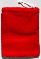 Red Cotton bag 3" x 4" - Click Image to Close