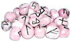 Rhodonite rune set