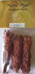 White Sage Dragon's Blood Sage smudge stick 3-pack 4"