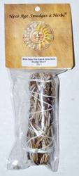 4" White Sage, Blue Sage & Yerba Santa smudge stick